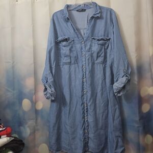 F&F Light Blue Denim Dress